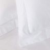 Luxury Bed set white organic cotton close up