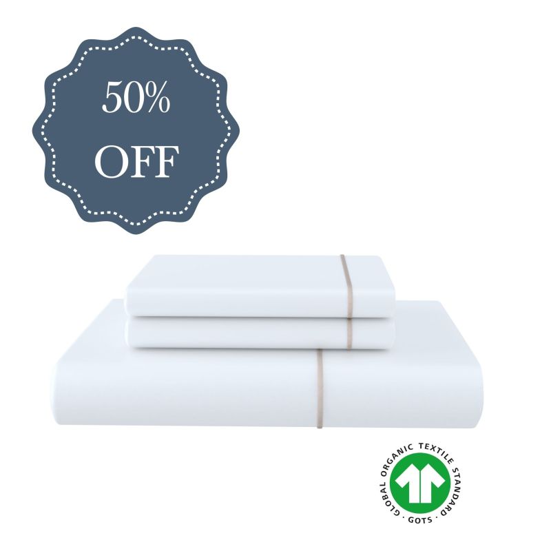 Organic Cotton Duvet Set with Oxford Edge (50% Off)